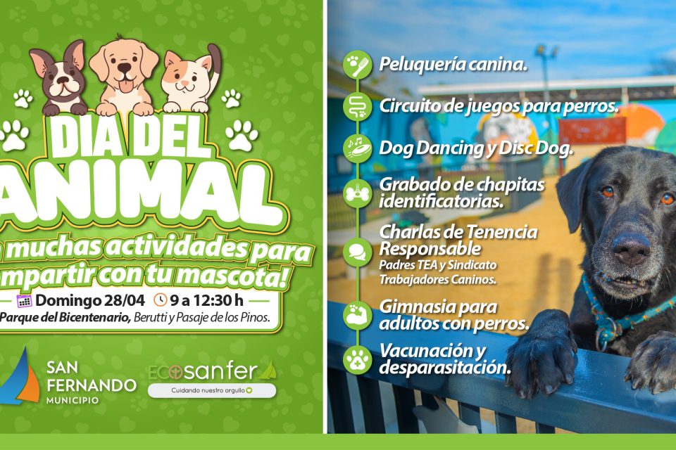 El domingo, San Fernando celebrará el Día del Animal con muchas actividades