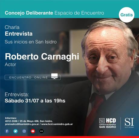 Ciclo de charlas virtuales: Roberto Carnaghi y sus inicios en San Isidro