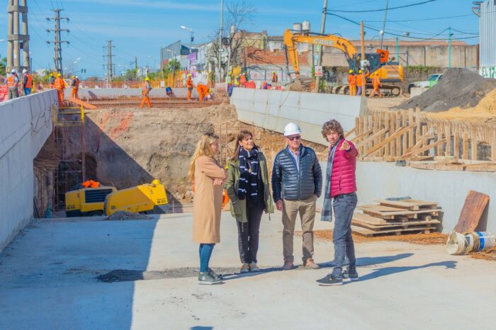 San Fernando: Andreotti visitó la excavación del Túnel de Av. Sobremonte